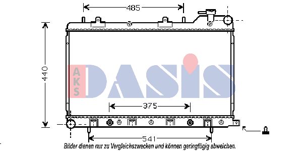 AKS DASIS Radiators, Motora dzesēšanas sistēma 350019N